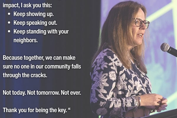 Ashley Brundage, Dallas Habitat for Humanity, gives Keynote Address at Metrocrest Services’ 20th Annual Keyholder Breakfast Ashley Brundage, Dallas Habitat for Humanity, gives Keynote Address at Metrocrest Services’ 20th Annual Keyholder Breakfast