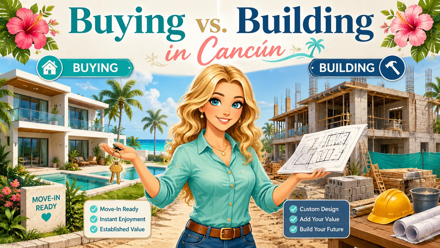 Buying vs building a house in Cancún
